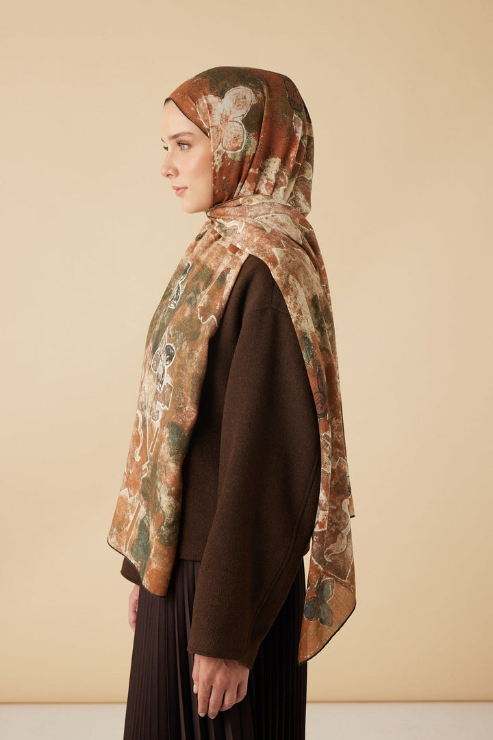LATİF YÜN MODAL ŞAL 70*200 CM - TABA - Görsel 4