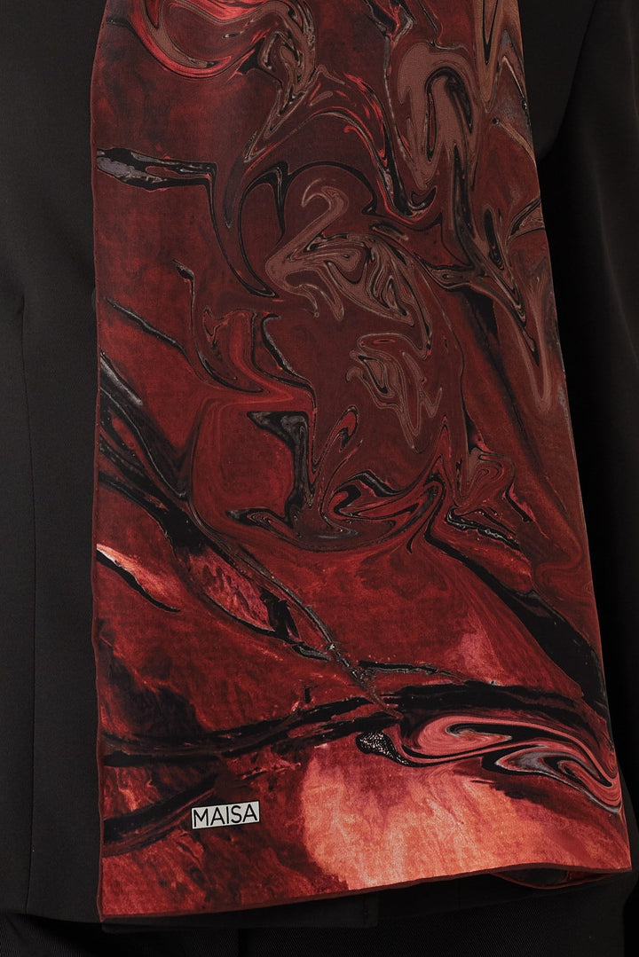 NEFES KREP İPEK ŞAL 70*190 CM - BORDO - Görsel 4