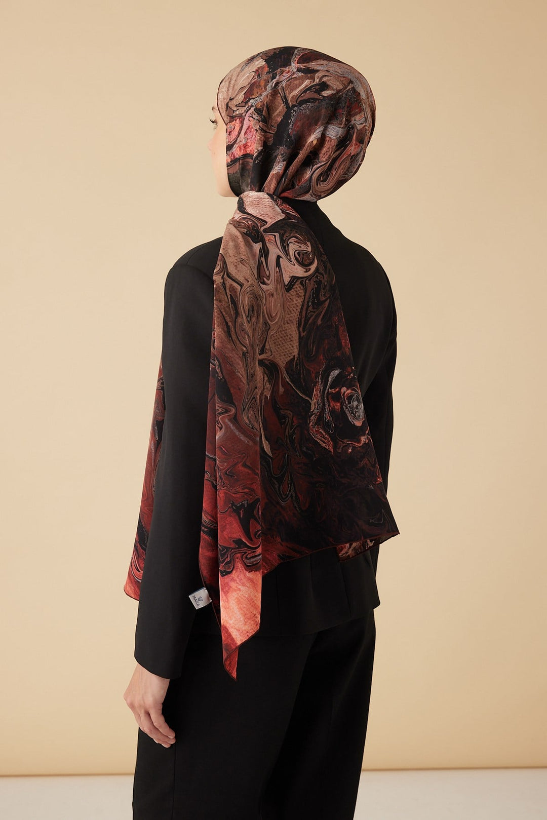NEFES KREP İPEK ŞAL 70*190 CM - BORDO - Görsel 5