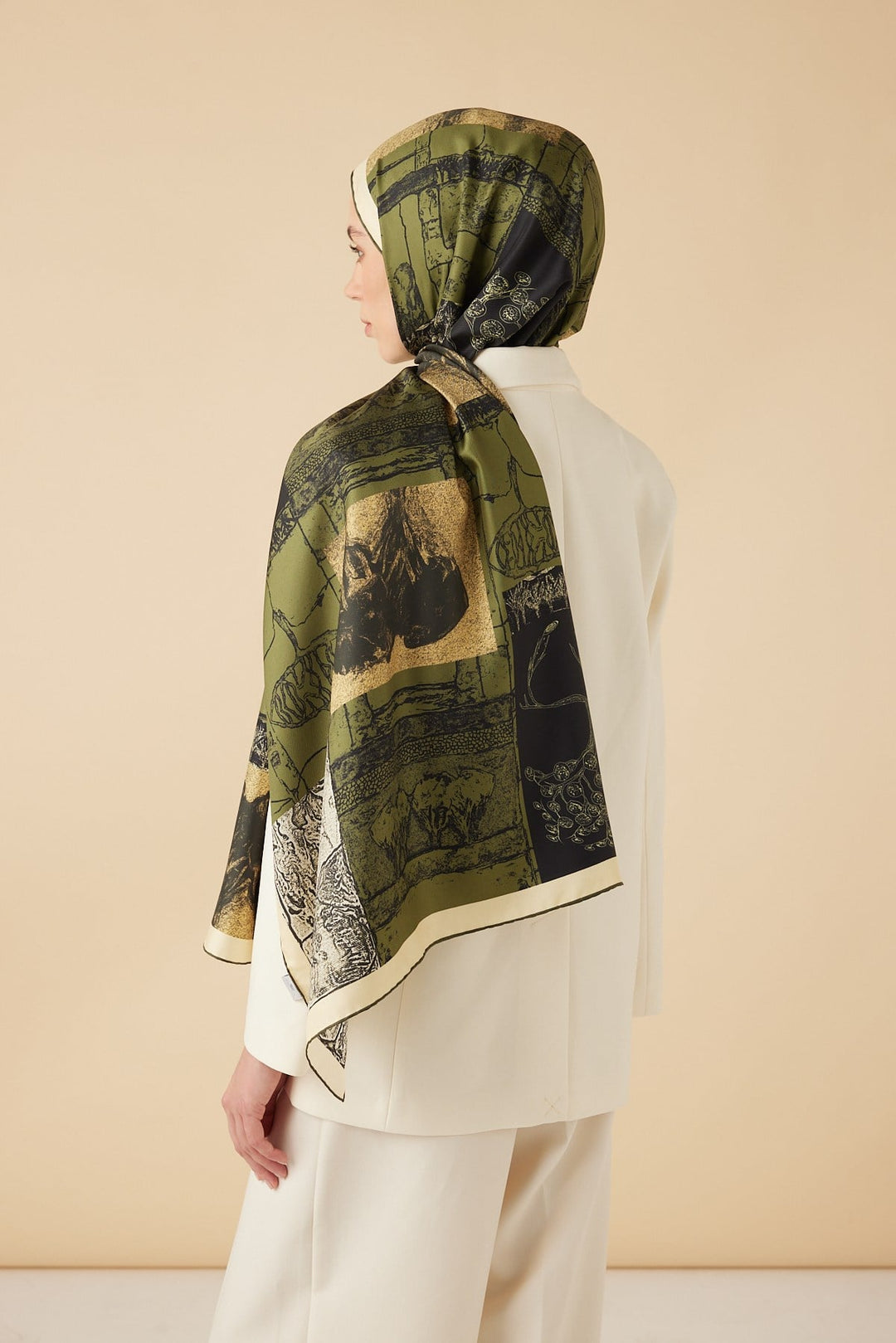 DİDAR MULBERRY İPEK ŞAL 70*190 CM - YEŞİL - Görsel 5