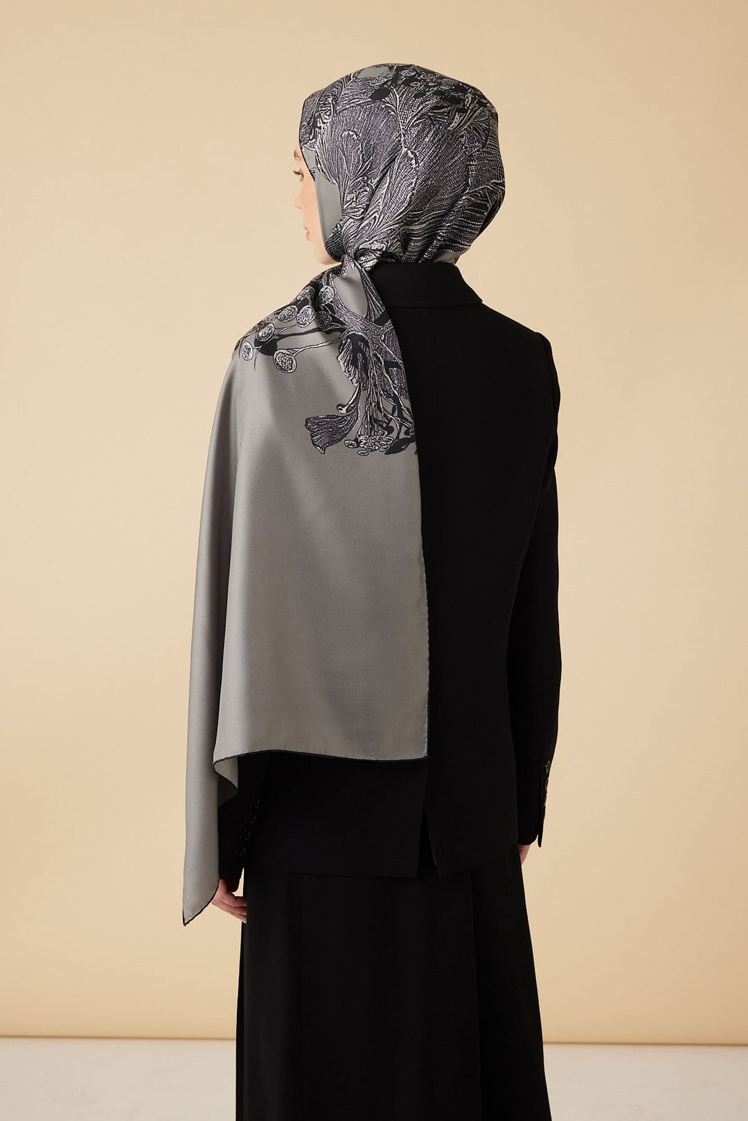 EFNA MULBERRY İPEK ŞAL 70*190 CM - AÇIK GRİ - Görsel 6