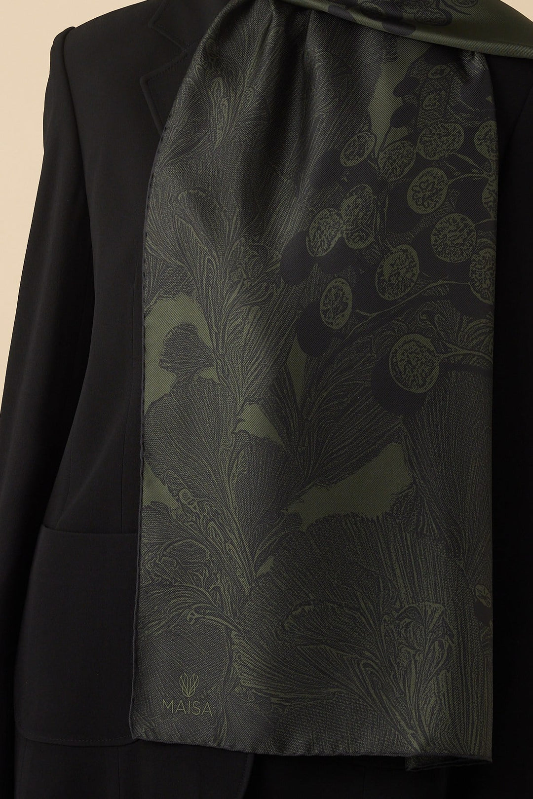 EFNA MULBERRY İPEK ŞAL 70*190 CM - YEŞİL - Görsel 3
