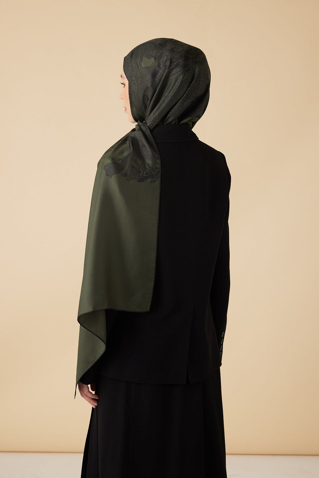 EFNA MULBERRY İPEK ŞAL 70*190 CM - YEŞİL - Görsel 4