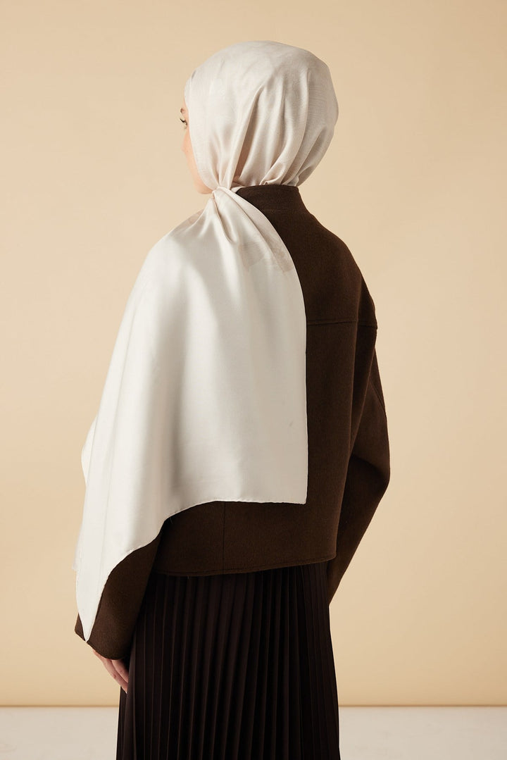 EFNA MULBERRY İPEK ŞAL 70*190 CM - BEJ - Görsel 4