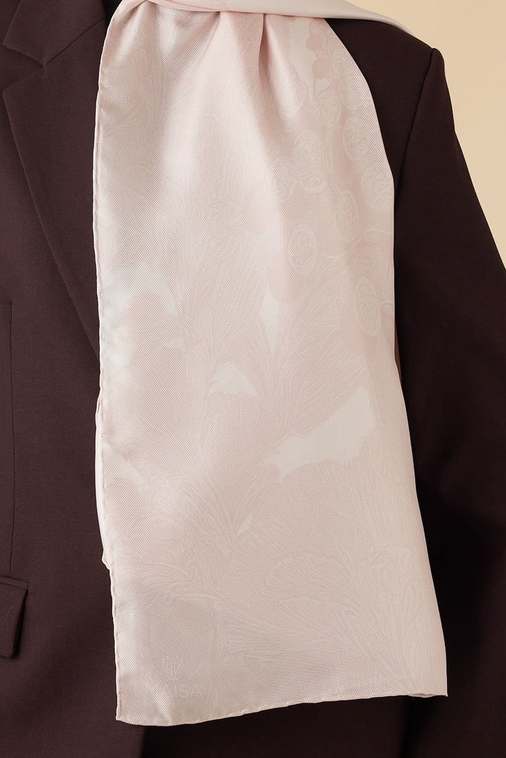 EFNA MULBERRY İPEK ŞAL 70*190 CM - PUDRA PEMBE - Görsel 2