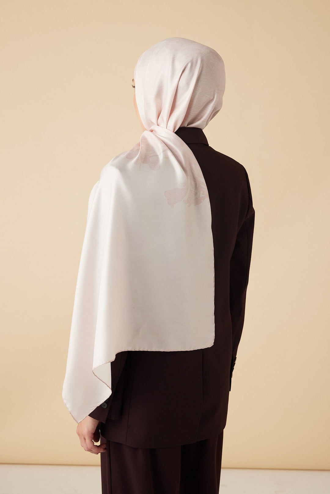 EFNA MULBERRY İPEK ŞAL 70*190 CM - PUDRA PEMBE - Görsel 4