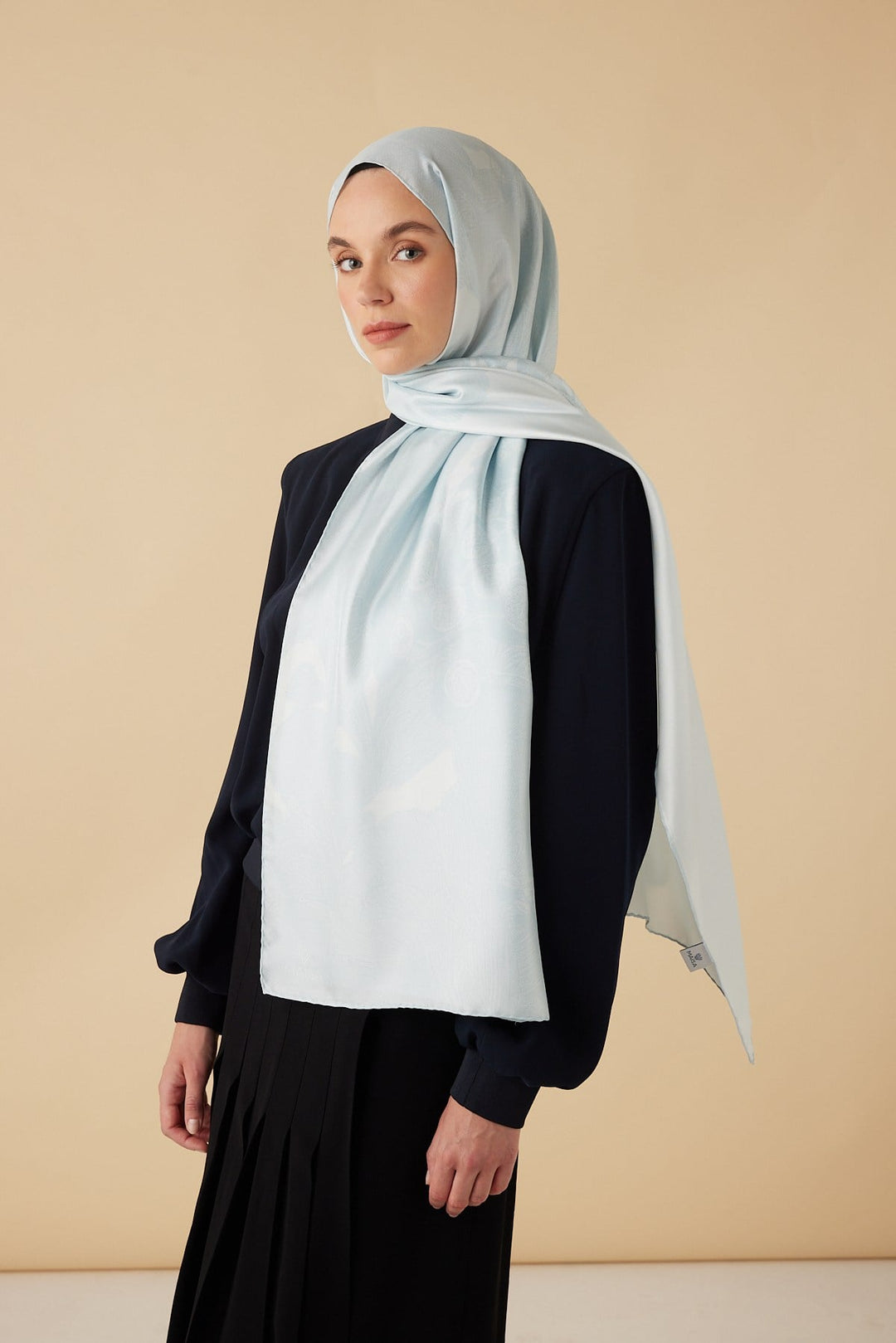 EFNA MULBERRY İPEK ŞAL 70*190 CM - AÇIK MAVİ - Görsel 1