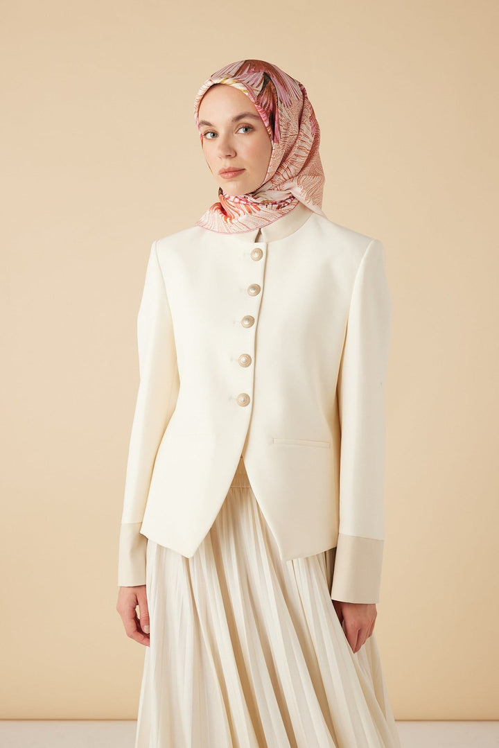 DEVRAN TİVİL İPEK EŞARP 90*90 CM - PEMBE - Görsel 4