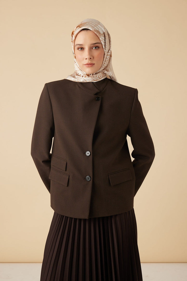 DEVRAN TİVİL İPEK EŞARP 90*90 CM - BEJ - Görsel 1
