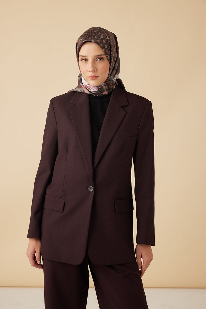 SUSEN TİVİL İPEK EŞARP 90*90 CM - PUDRA PEMBE - Görsel 2