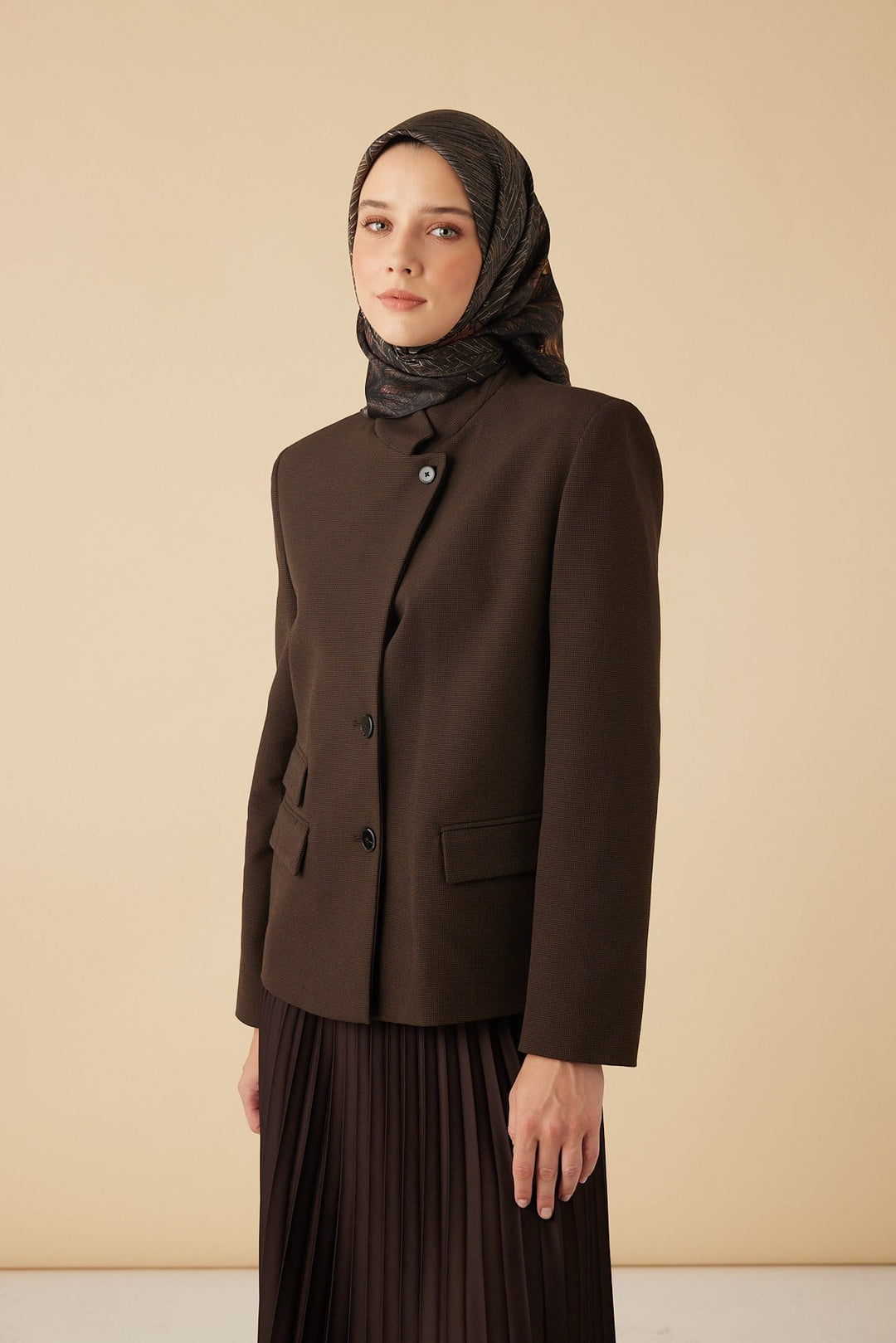 RAVZA MULBERRY İPEK EŞARP 90*90 CM - HAKİ - Görsel 4