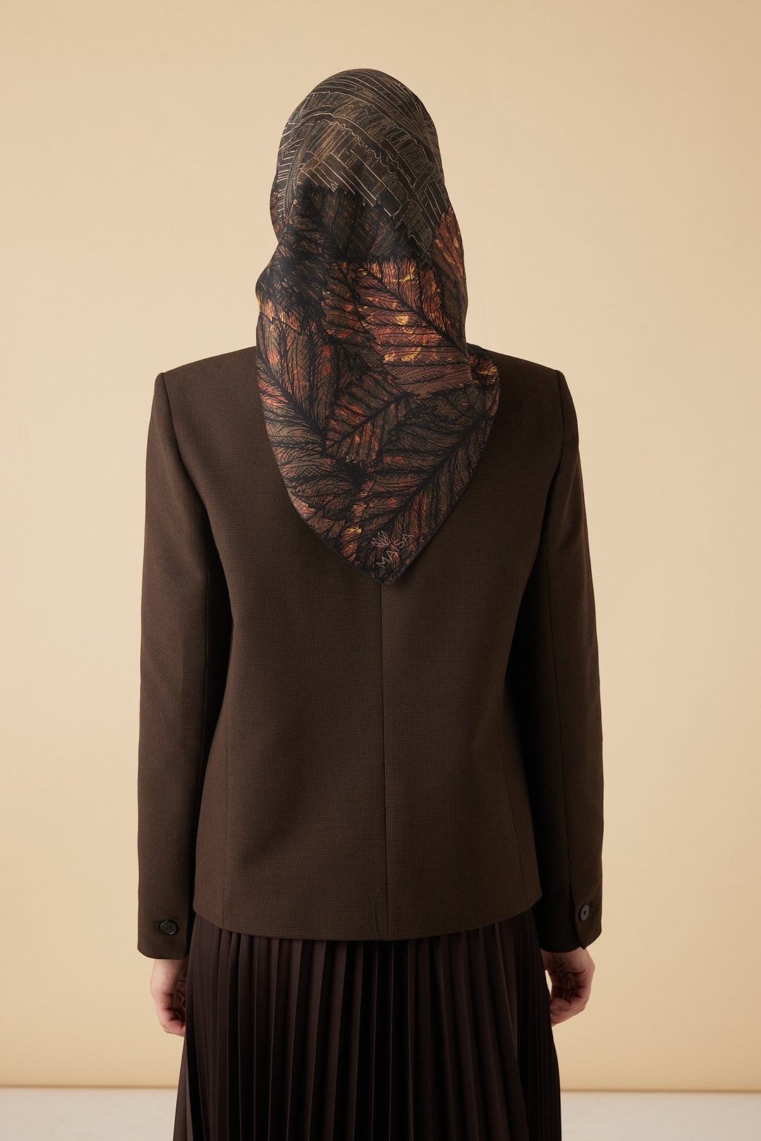 RAVZA MULBERRY İPEK EŞARP 90*90 CM - HAKİ - Görsel 7