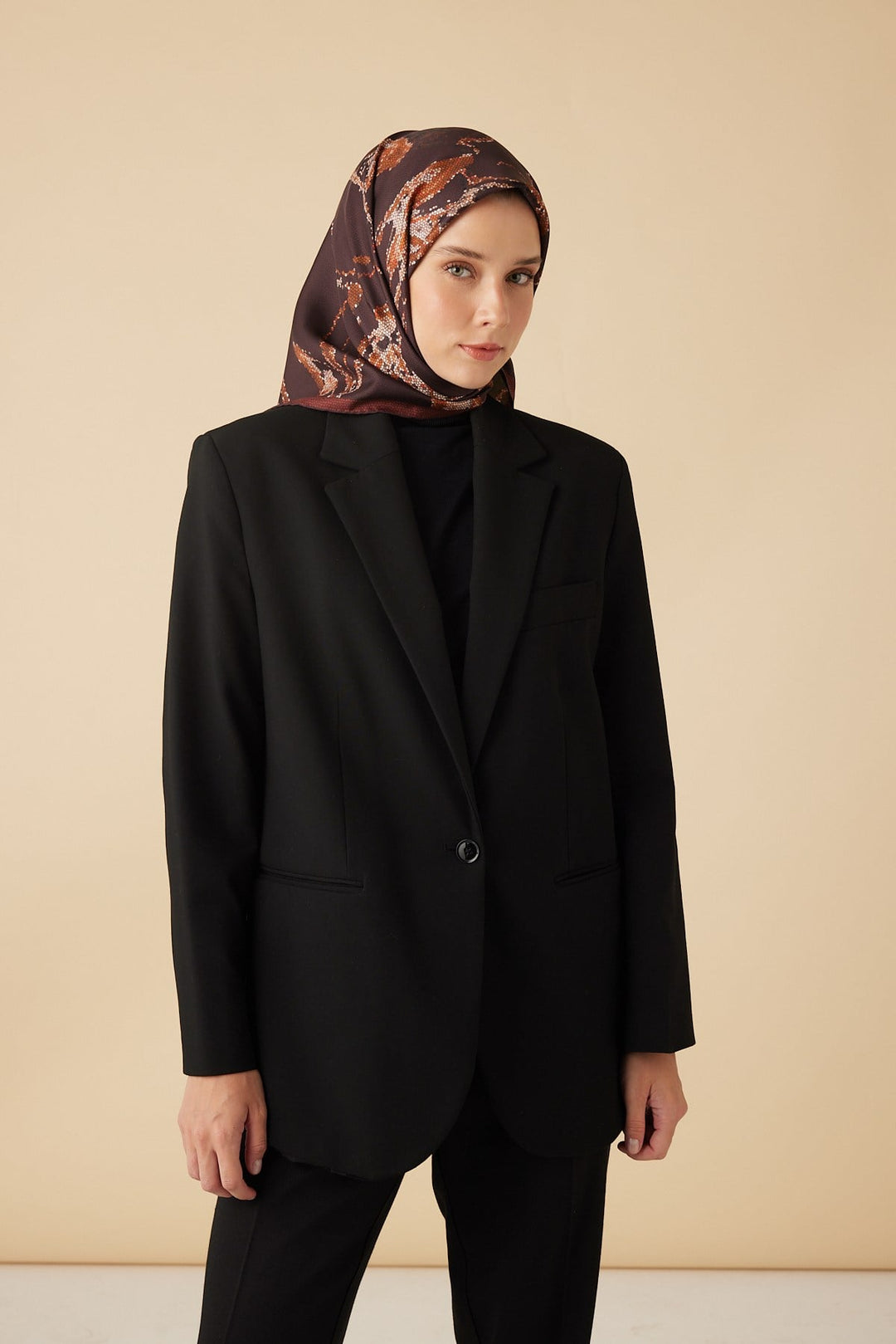 CEVLAN MULBERRY İPEK EŞARP 90*90 CM - KİREMİT - Görsel 2