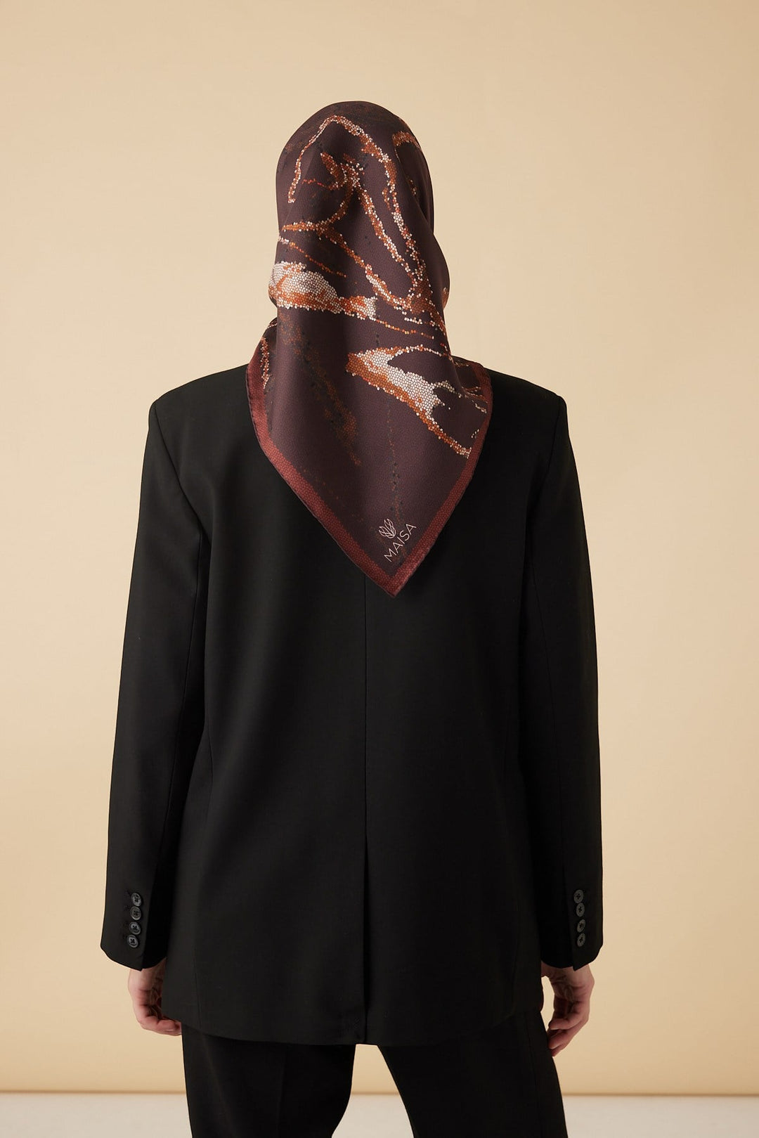 CEVLAN MULBERRY İPEK EŞARP 90*90 CM - KİREMİT - Görsel 6