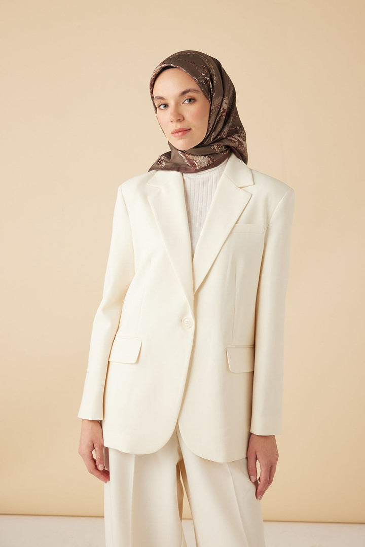 CEVLAN MULBERRY İPEK EŞARP 90*90 CM - VİZON - Görsel 2