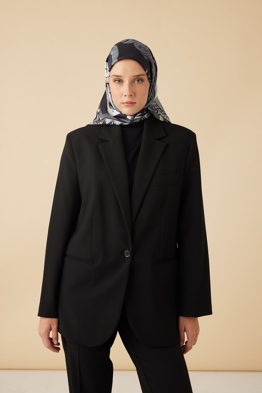 VERDA MULBERRY İPEK EŞARP 90*90 CM - GRİ - Görsel 1