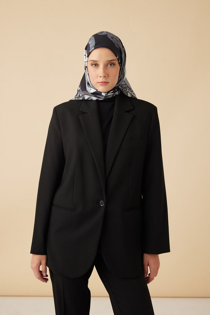 VERDA MULBERRY İPEK EŞARP 90*90 CM - GRİ - Görsel 1