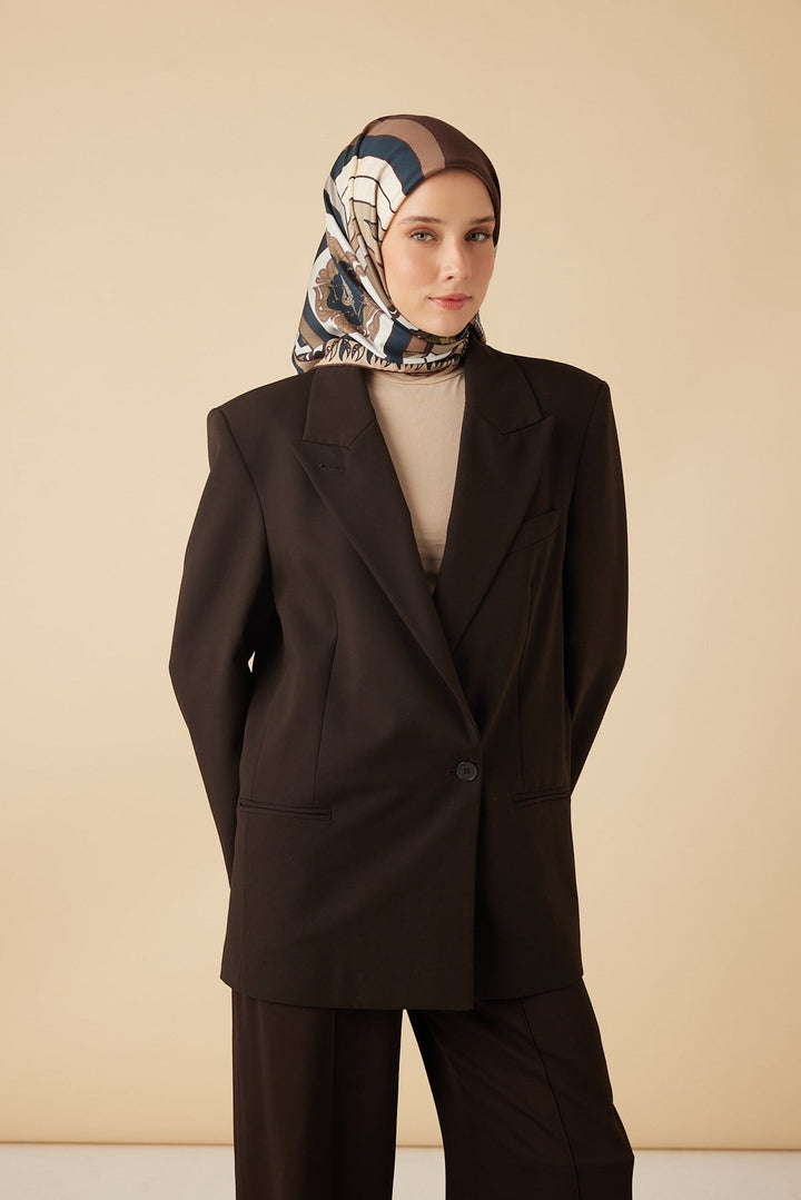 VERDA MULBERRY İPEK EŞARP 90*90 CM - VİZON - Görsel 6