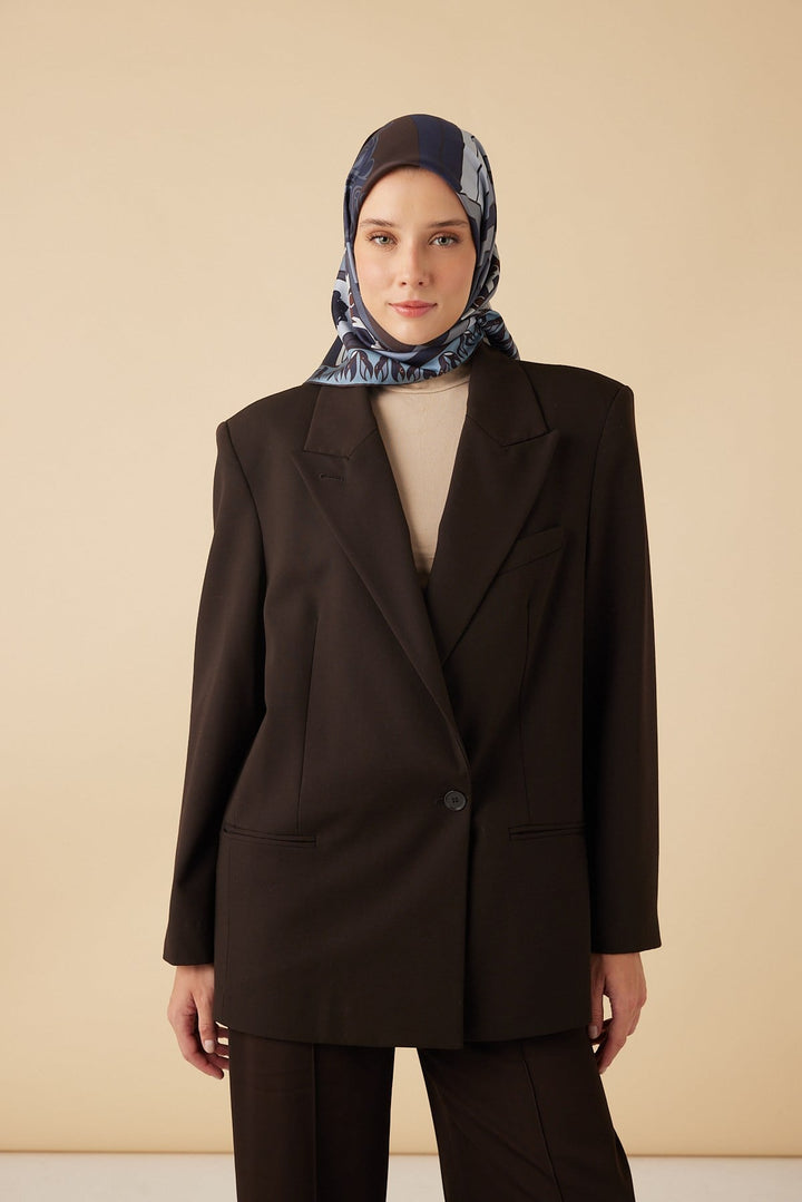 VERDA MULBERRY İPEK EŞARP 90*90 CM - İNDIGO - Görsel 2