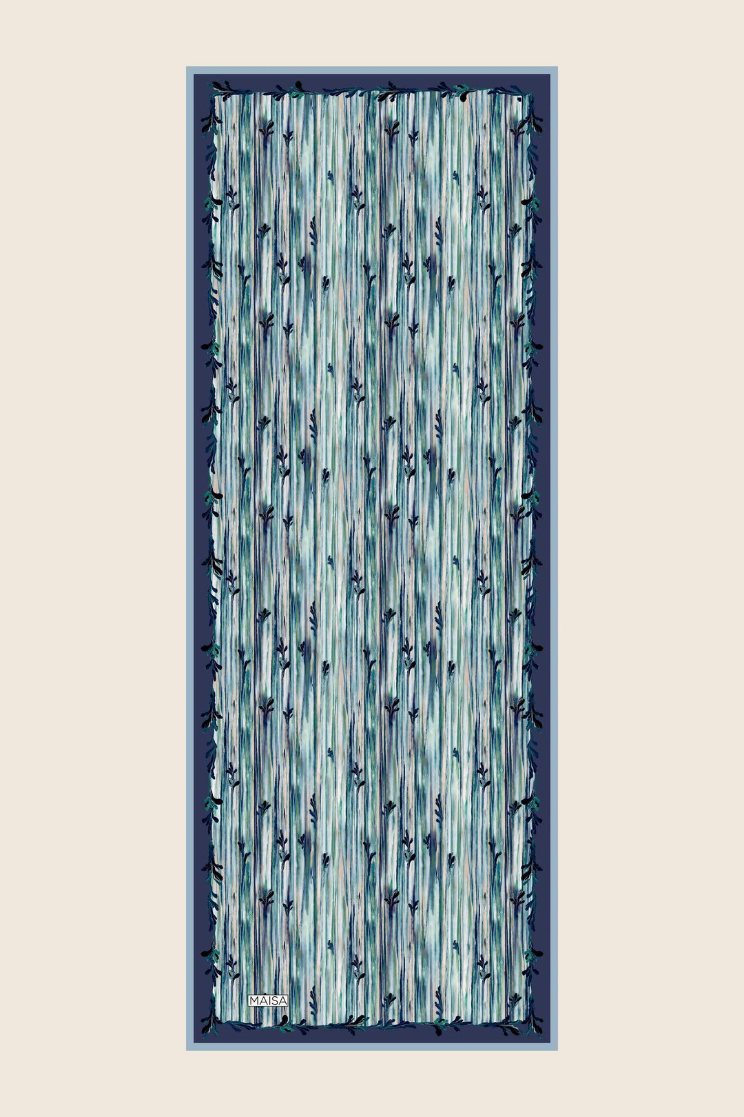 Maisa SUZEN FLOŞ VİSKON ŞAL 70*190 CM - MAVİ