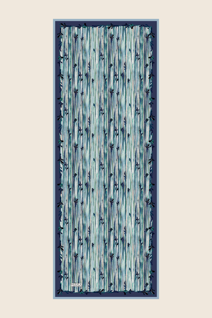 Maisa SUZEN FLOŞ VİSKON ŞAL 70*190 CM - MAVİ