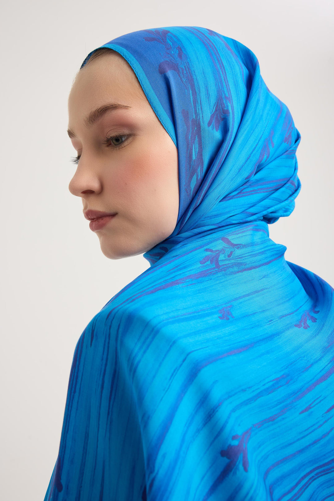 Maisa SUZEN FLOŞ VİSKON ŞAL 70*190 CM - SAKS