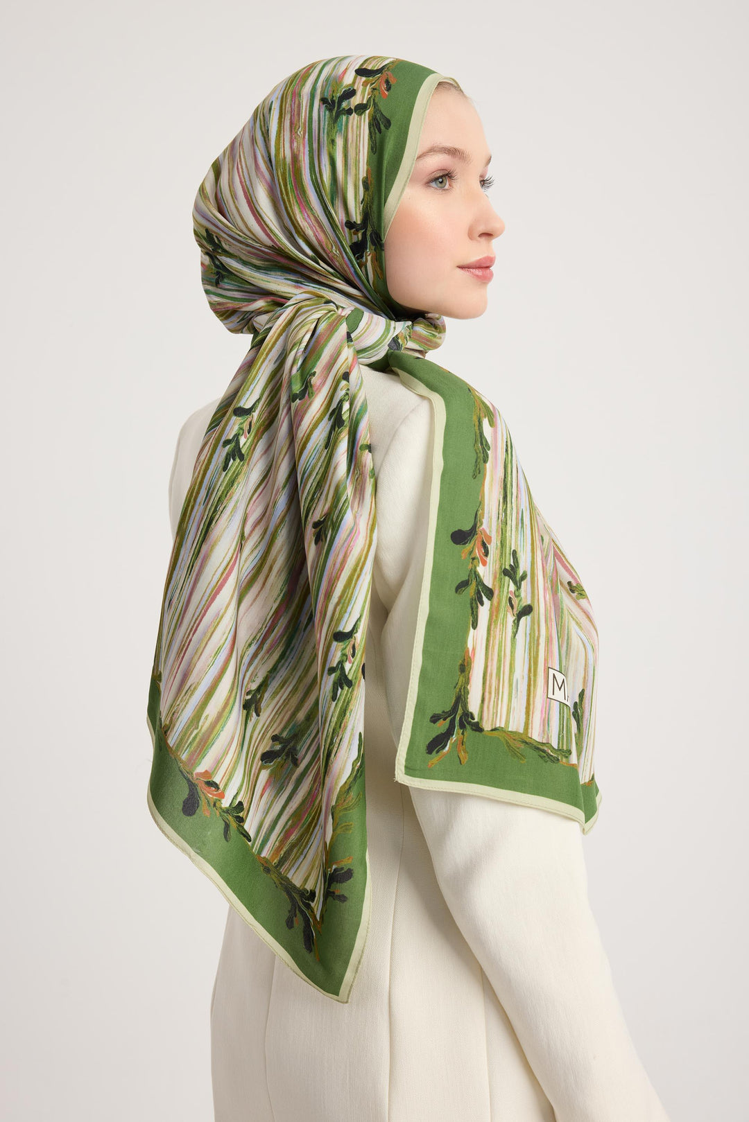 Maisa SUZEN FLOŞ VİSKON ŞAL 70*190 CM - YEŞİL