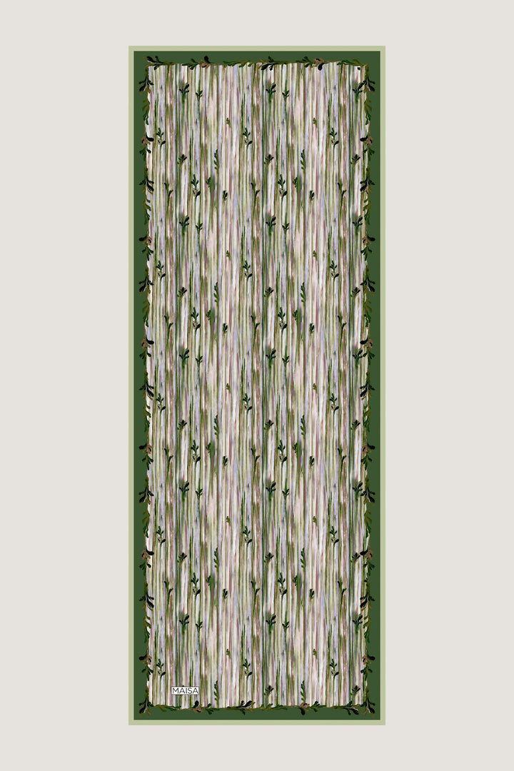 Maisa SUZEN FLOŞ VİSKON ŞAL 70*190 CM - YEŞİL