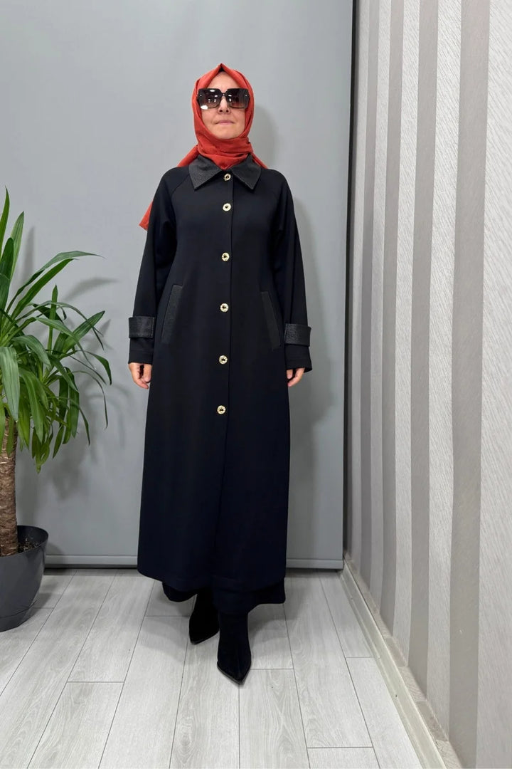 Mascara Deri Detaylı Kap Siyah 56MK 6107