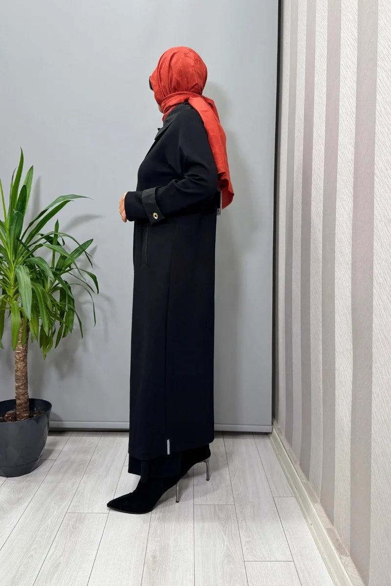 Mascara Deri Detaylı Kap Siyah 56MK 6107