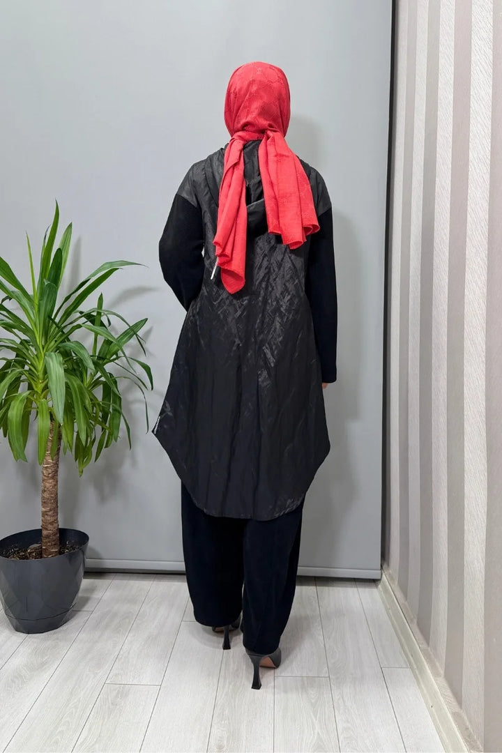 Mascara Kapüşonlu Tunik Siyah 56MK 2140