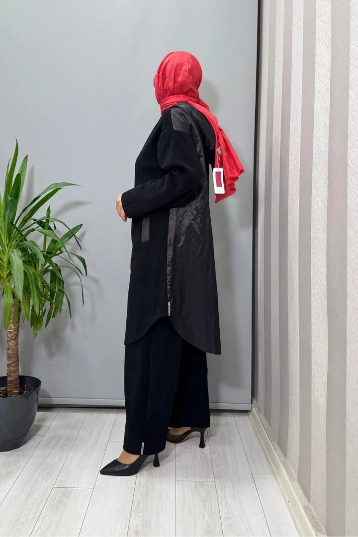 Mascara Kapüşonlu Tunik Siyah 56MK 2140