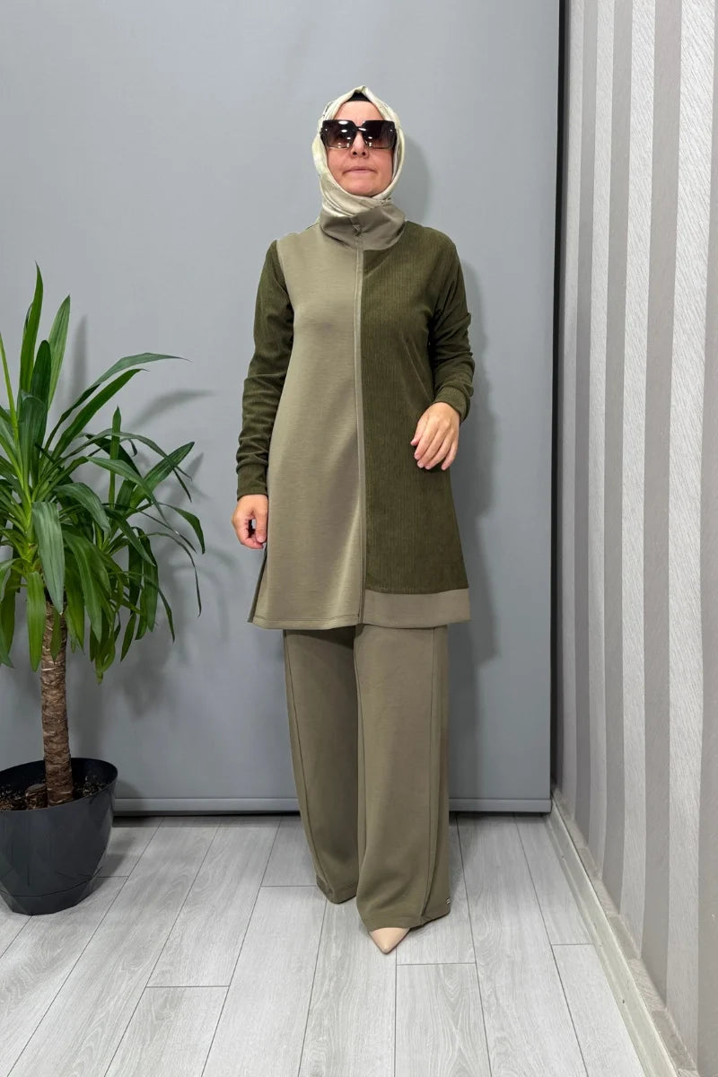Mascara Tunik Pantolon Takım Yeşil 56MK2131- 3128