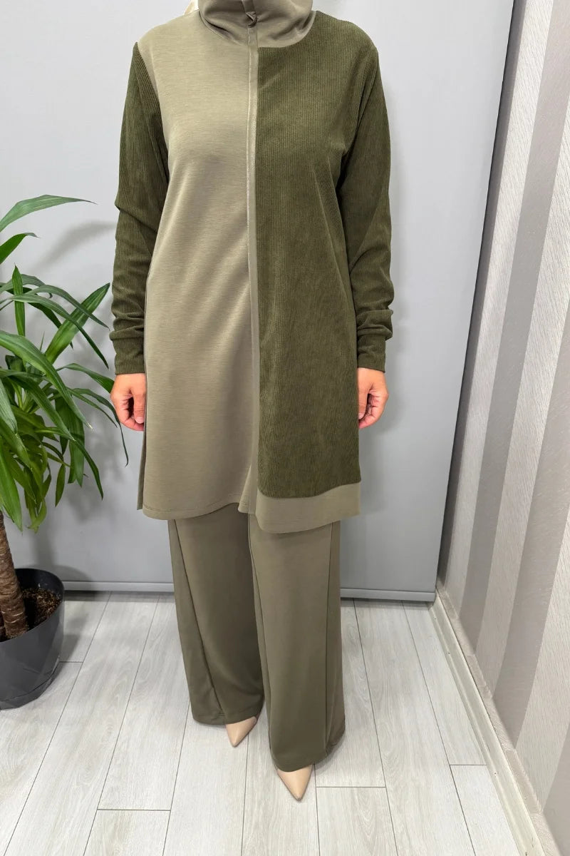 Mascara Tunik Pantolon Takım Yeşil 56MK2131- 3128