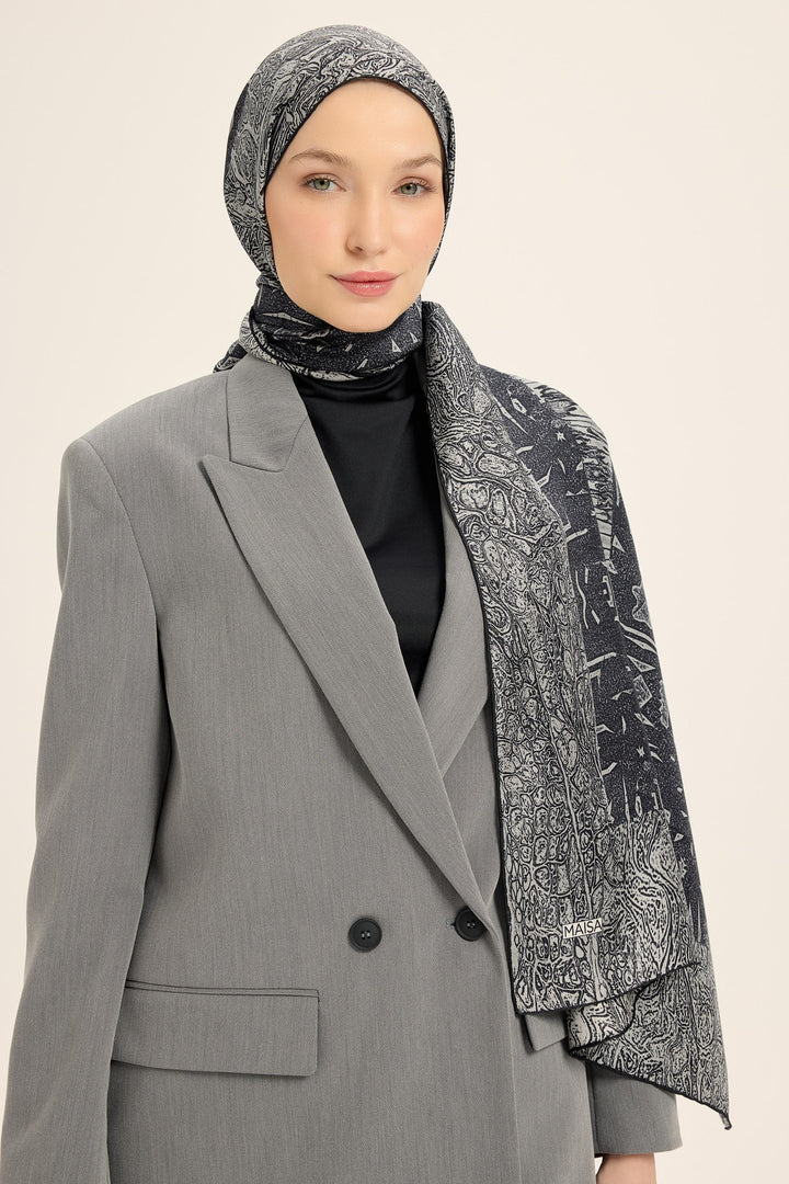 Maisa Merz Mulberry İpek Şal - Antrasit