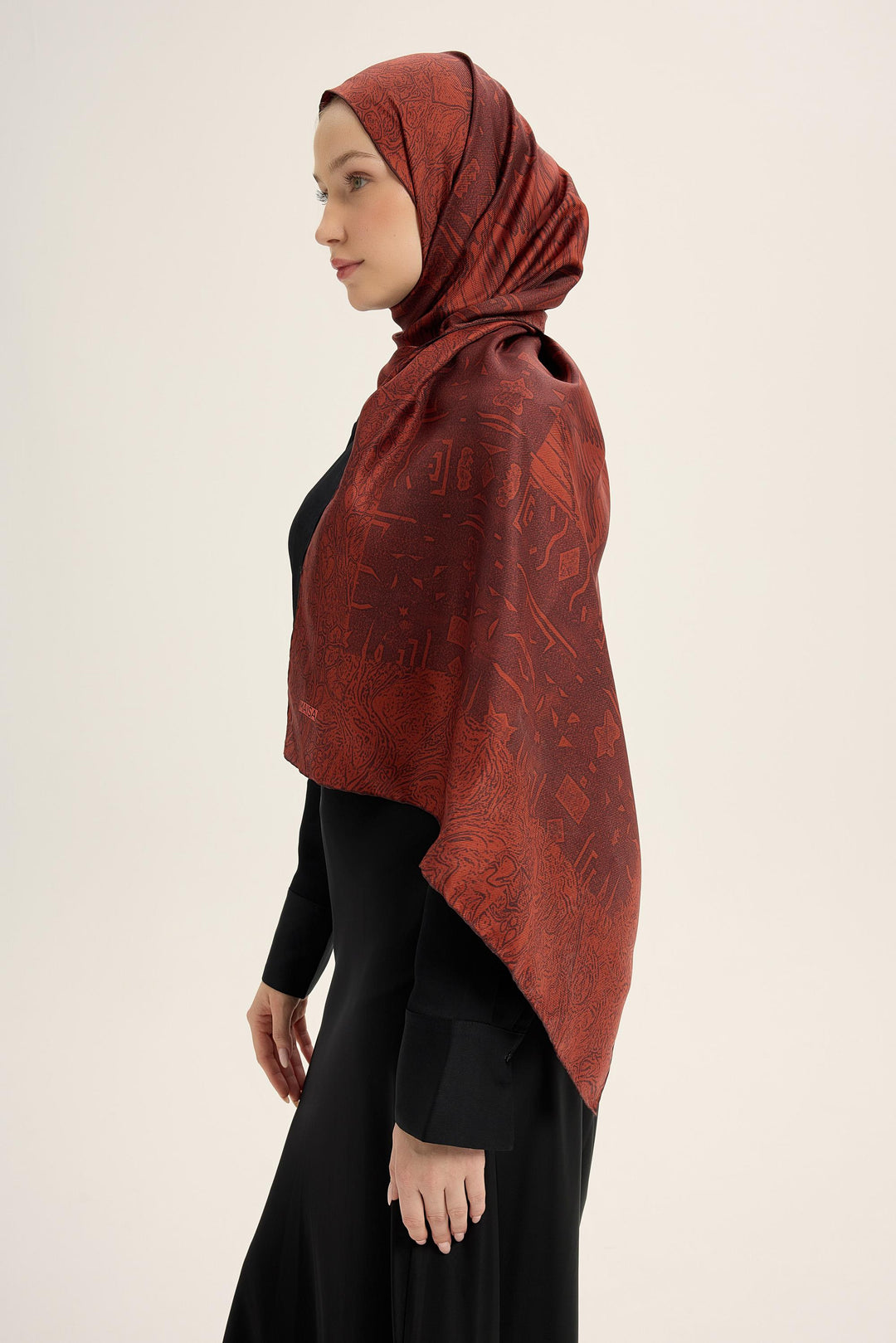 Maisa Merz Mulberry İpek Şal - Bordo