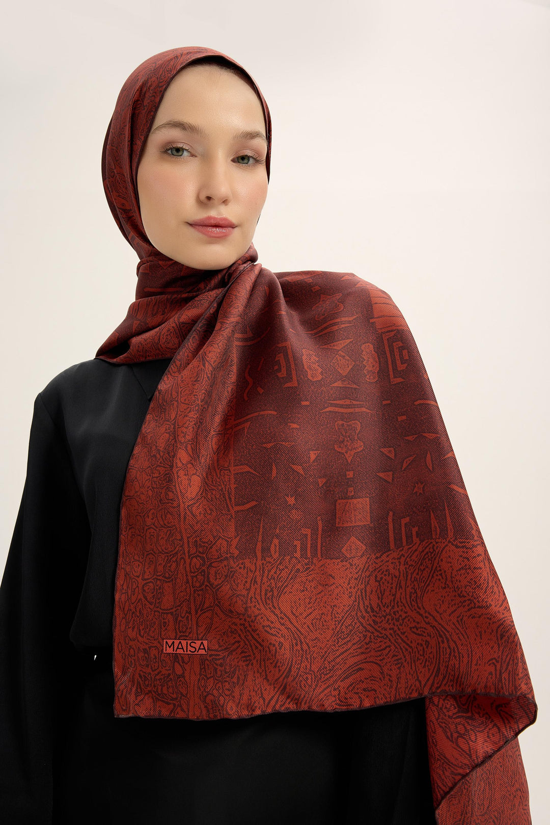 Maisa Merz Mulberry İpek Şal - Bordo