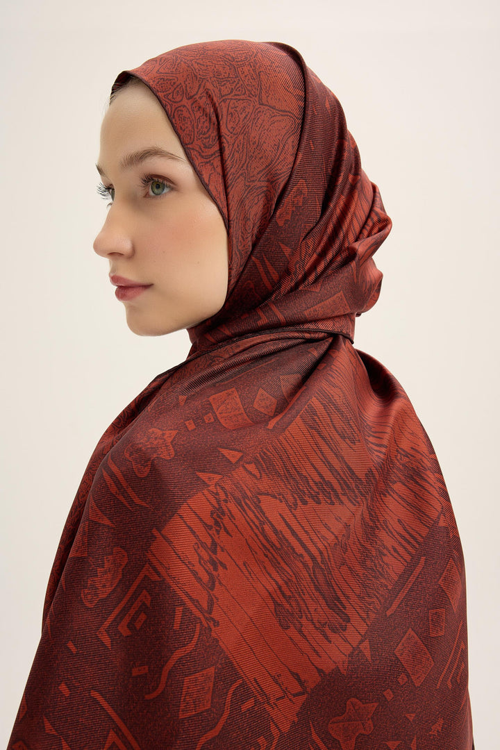 Maisa Merz Mulberry İpek Şal - Bordo
