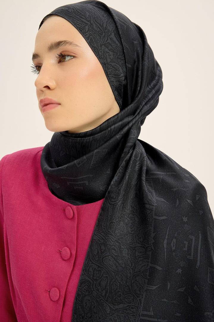 Maisa Merz Mulberry İpek Şal - Siyah