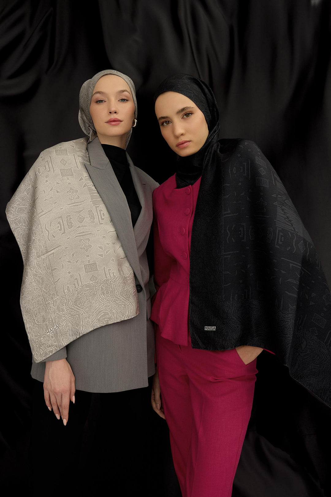 Maisa Merz Mulberry İpek Şal - Siyah