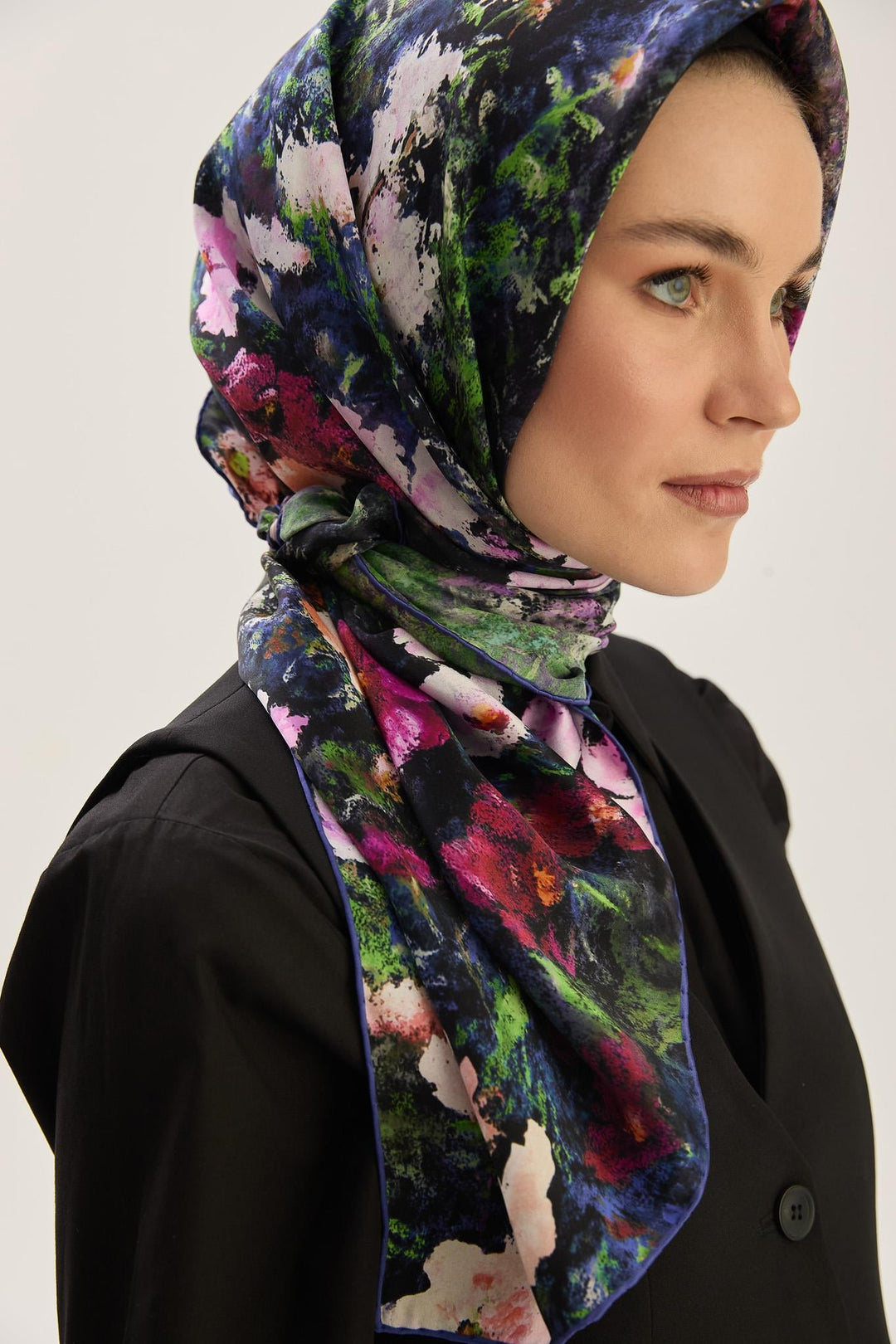 Maisa MEVA SURA İPEK EŞARP 90*90 CM - MOR