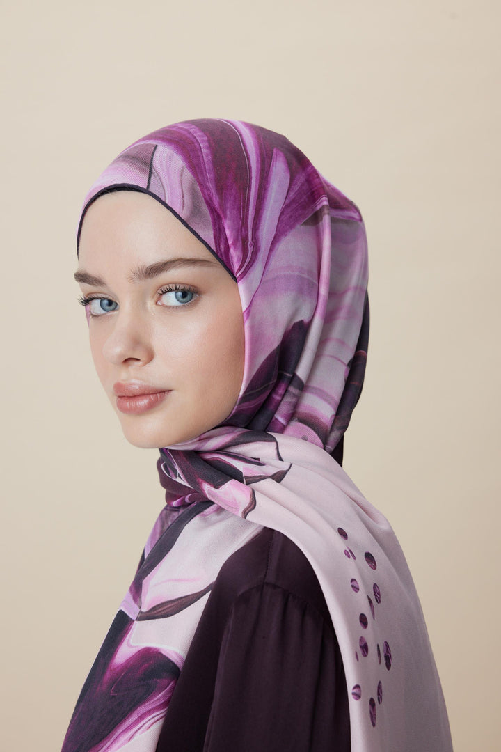 Maisa MEVCE PAMUK İPEK ŞAL 70*190 CM - FUŞYA