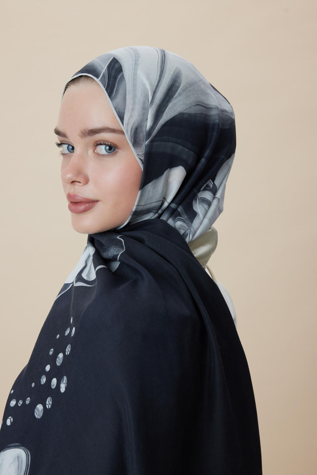 Maisa MEVCE PAMUK İPEK ŞAL 70*190 CM - SİYAH