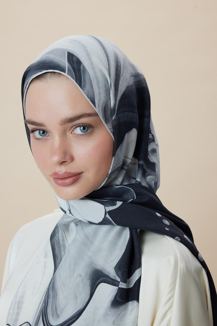 Maisa MEVCE PAMUK İPEK ŞAL 70*190 CM - SİYAH