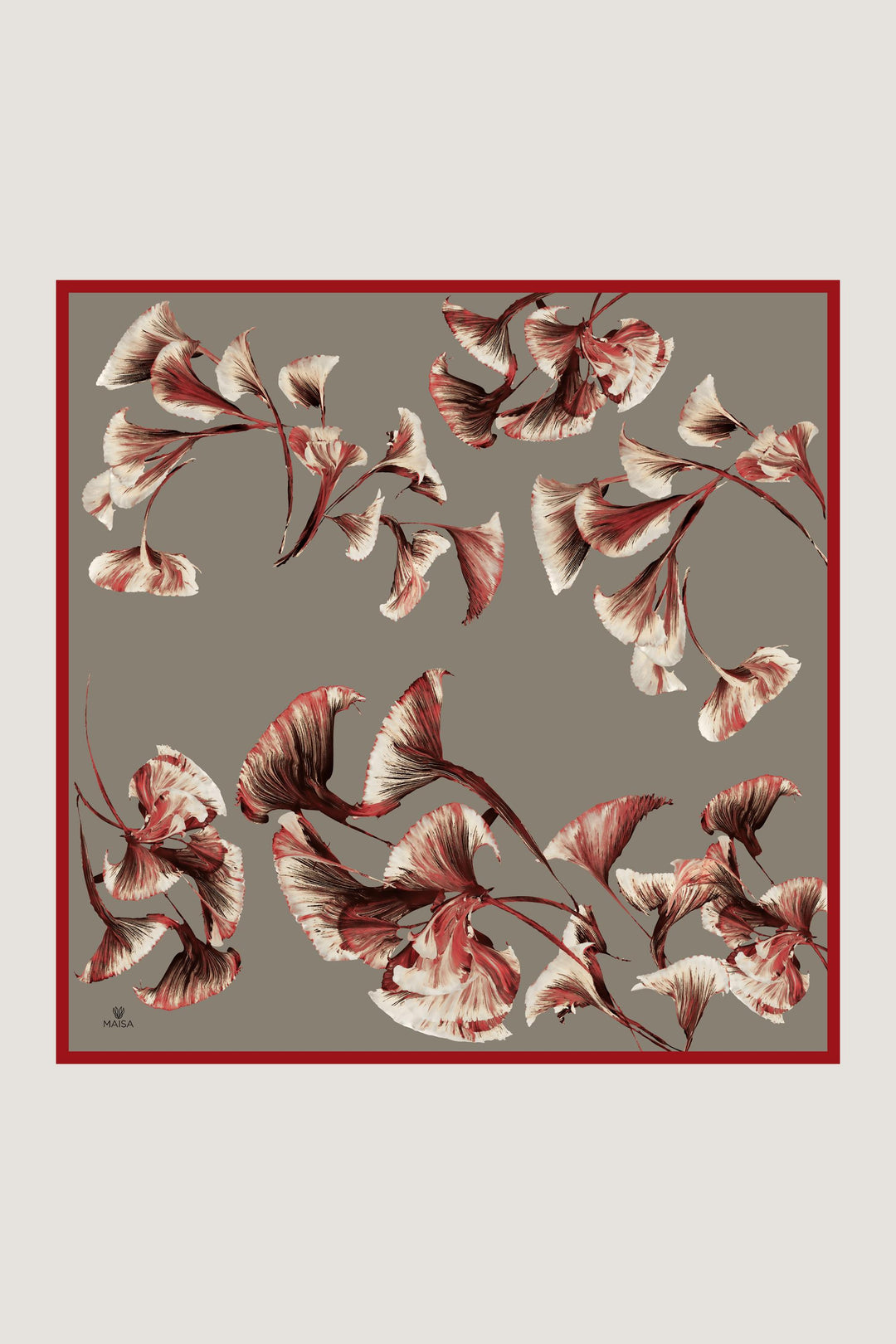 MİSK TİVİL İPEK EŞARP 90*90 CM - VİZON #renk_vi-zon