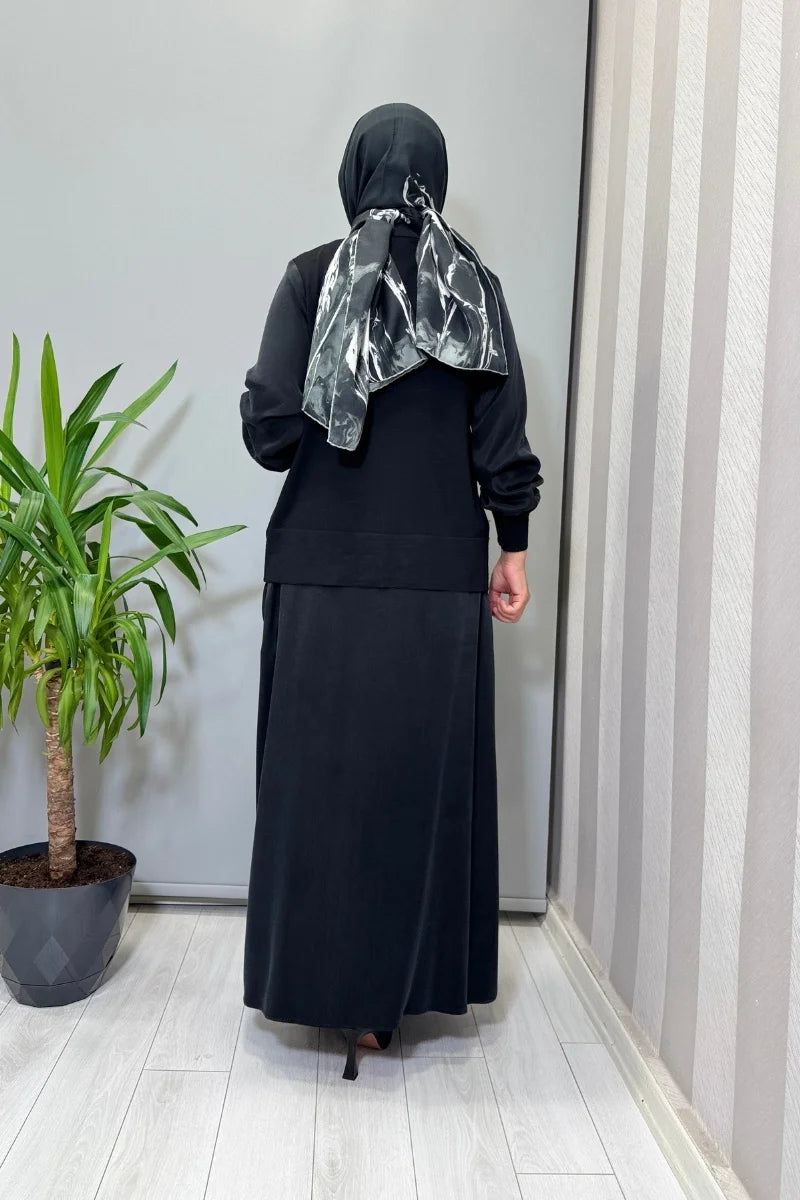 Miss Dalida Cupro İpek Takım Siyah T26K-8200 (T26K-2003)