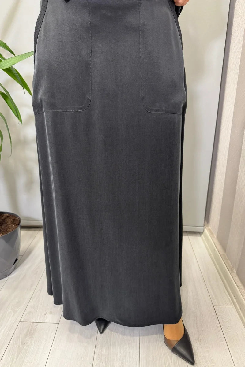 Miss Dalida Cupro İpek Takım Siyah T26K-8200 (T26K-2003)