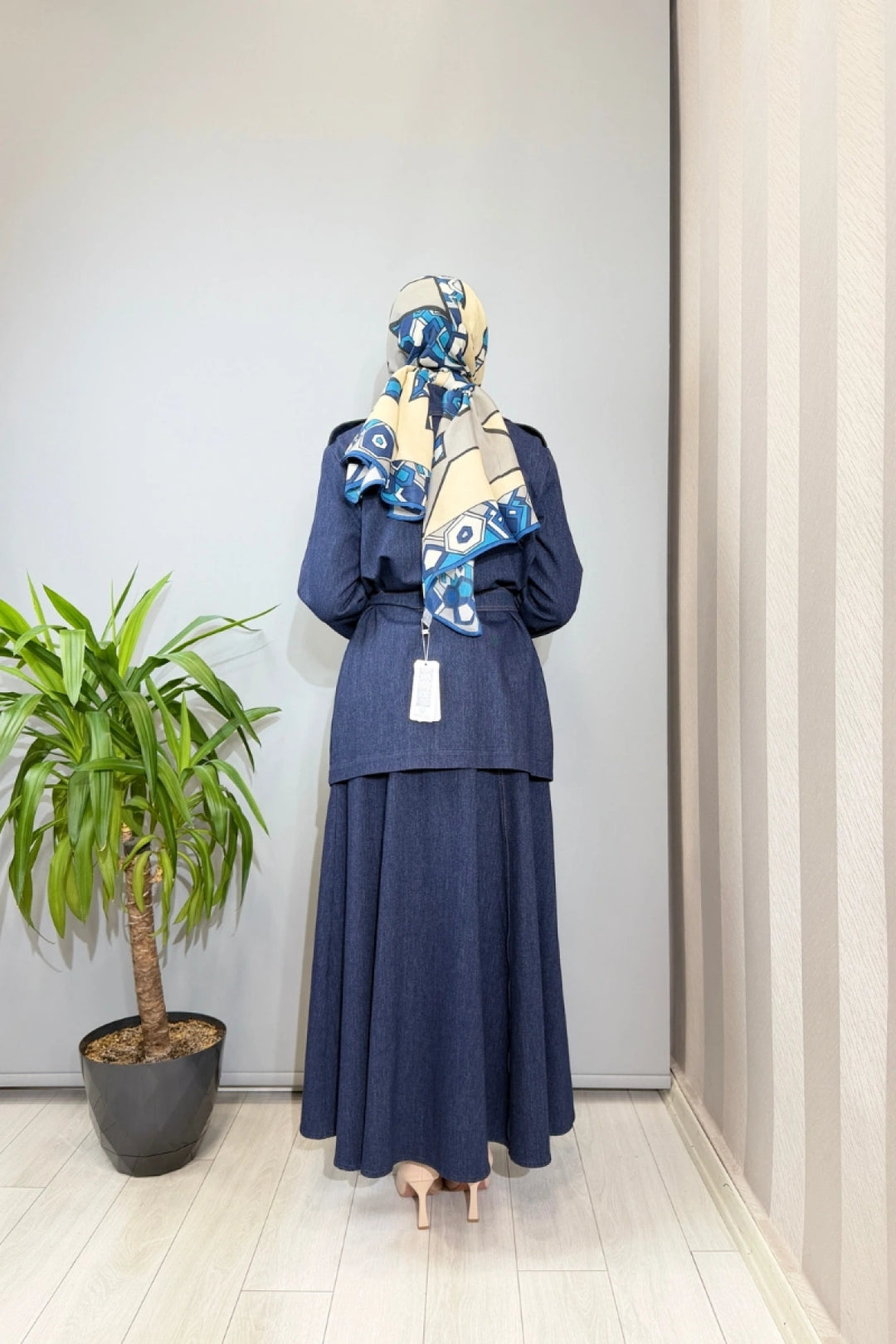 Miss Dalida Kargo Cepli Denim Ceket T26Y-8208 - Lacivert - Görsel 2 