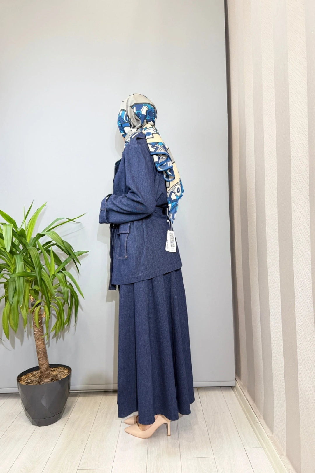 Miss Dalida Kargo Cepli Denim Ceket T26Y-8208 - Lacivert - Görsel 3 