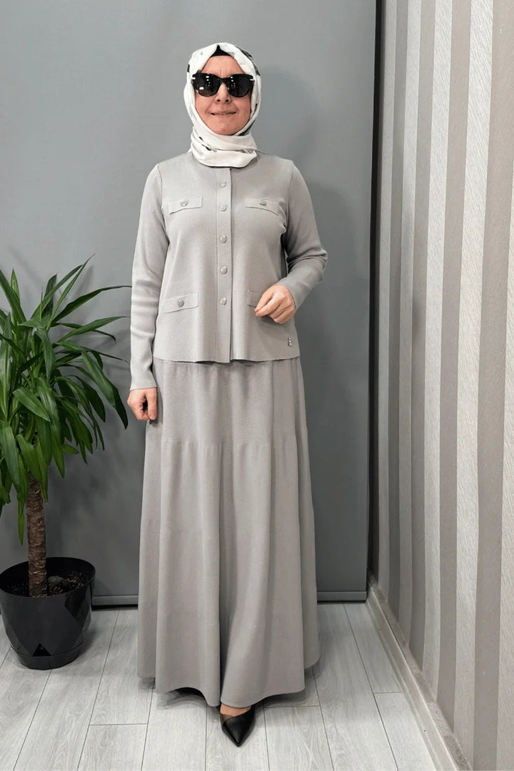 Miss Dalida Triko Etek Gri T25Y- 2004